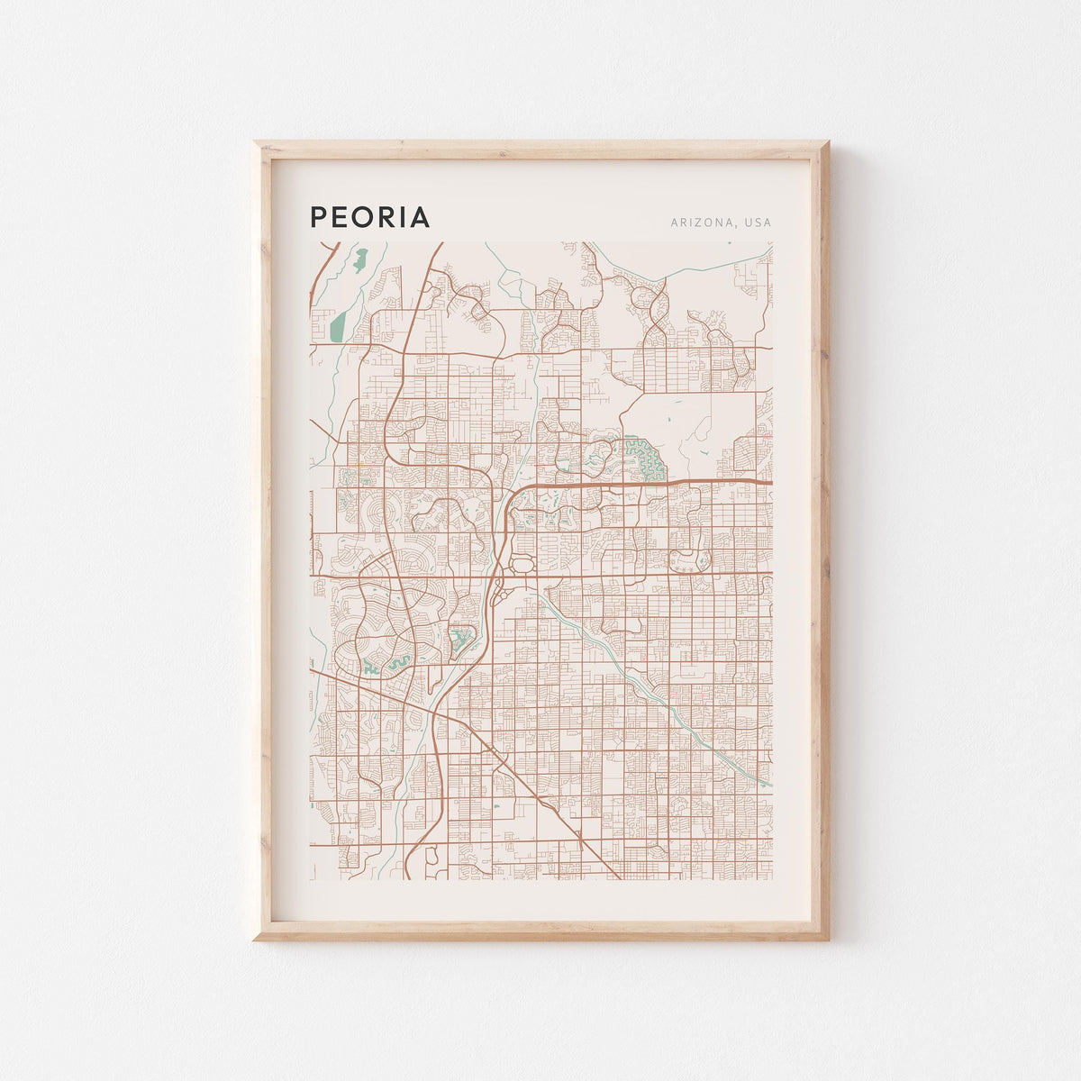 peoria, arizona map poster - image 1