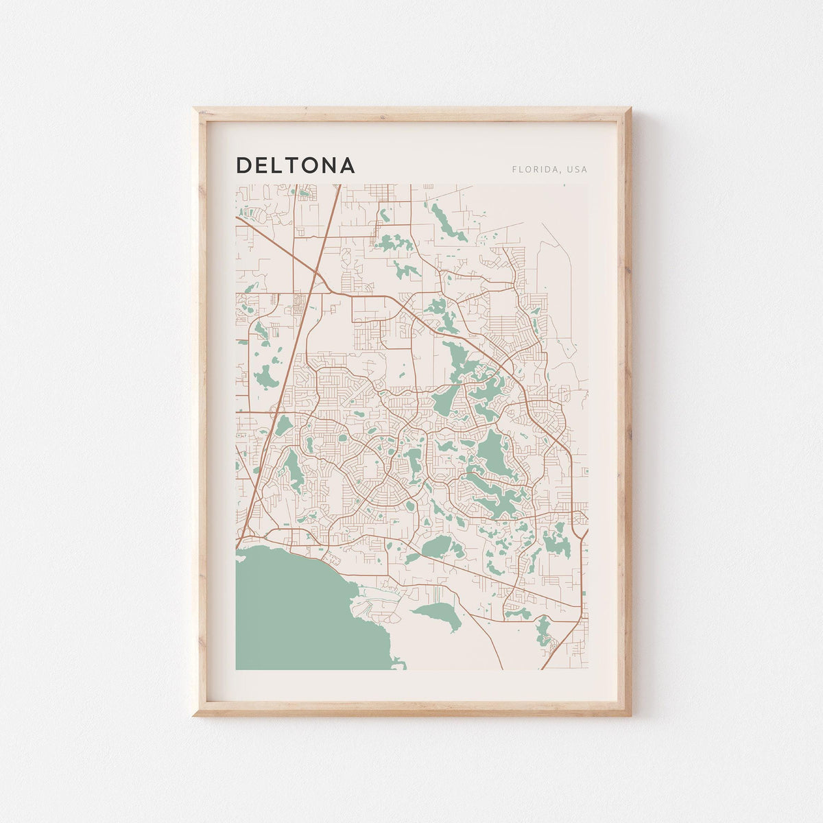 deltona, florida map poster - image 1
