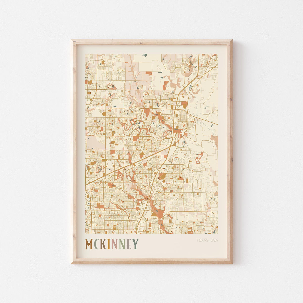 mckinney, texas map poster - image 1