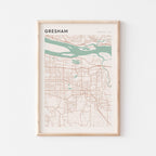 gresham, oregon map poster - image 1