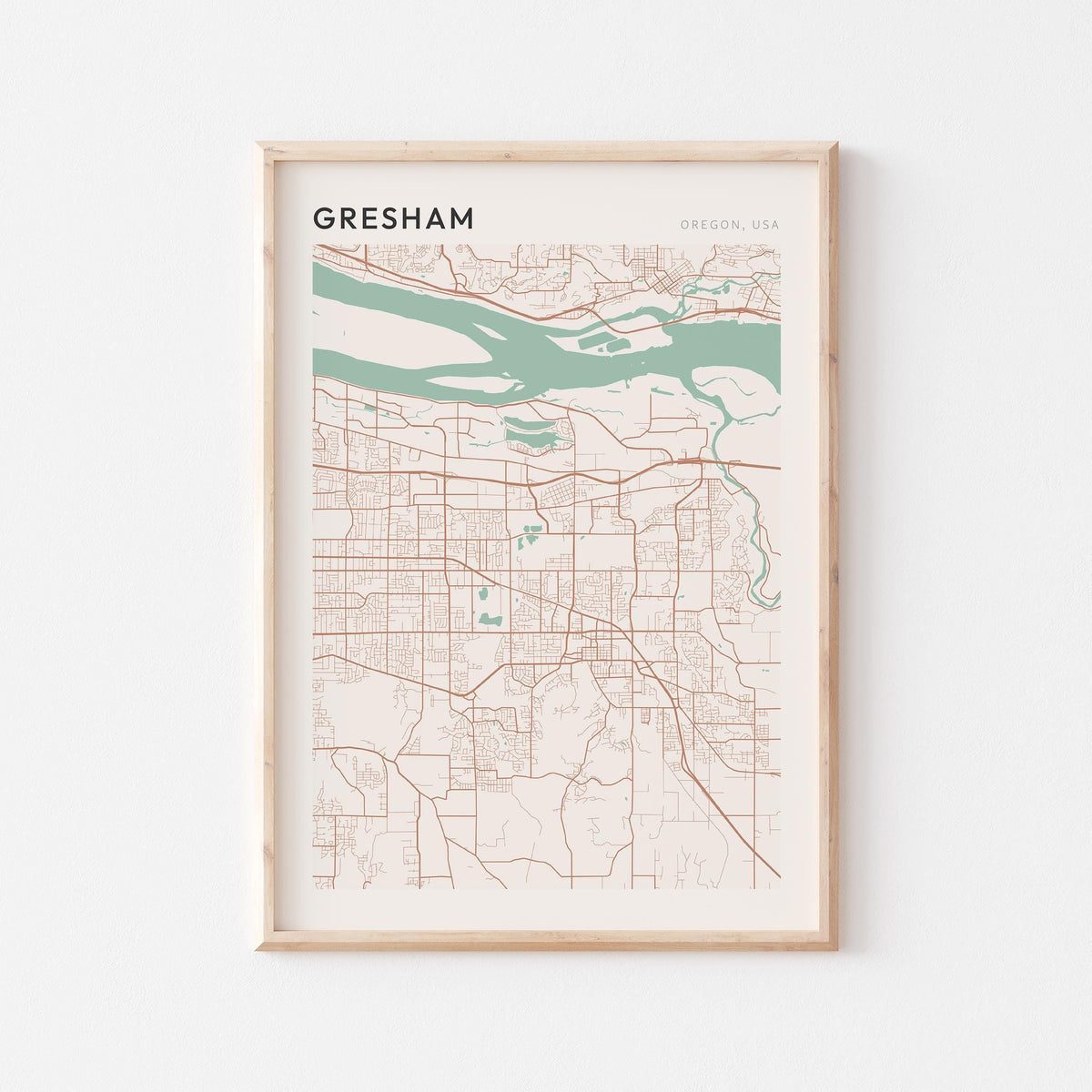 gresham, oregon map poster - image 1