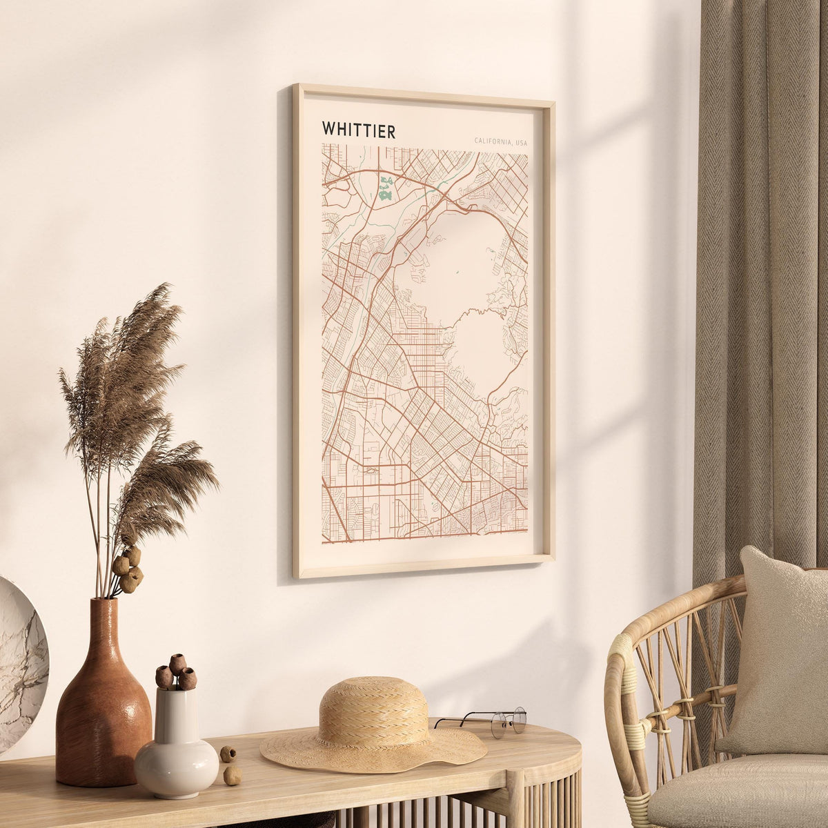 whittier, california map poster - image 2