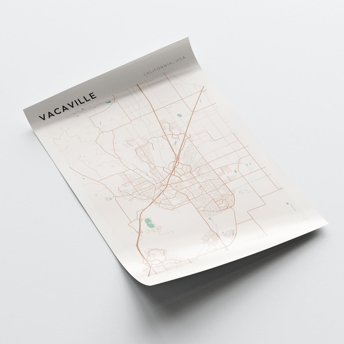 vacaville, california map poster - image 4