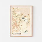 pleasanton, california map poster - image 1