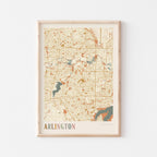 arlington, texas map poster - image 1