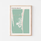 cocoa beach, florida map poster - image 1