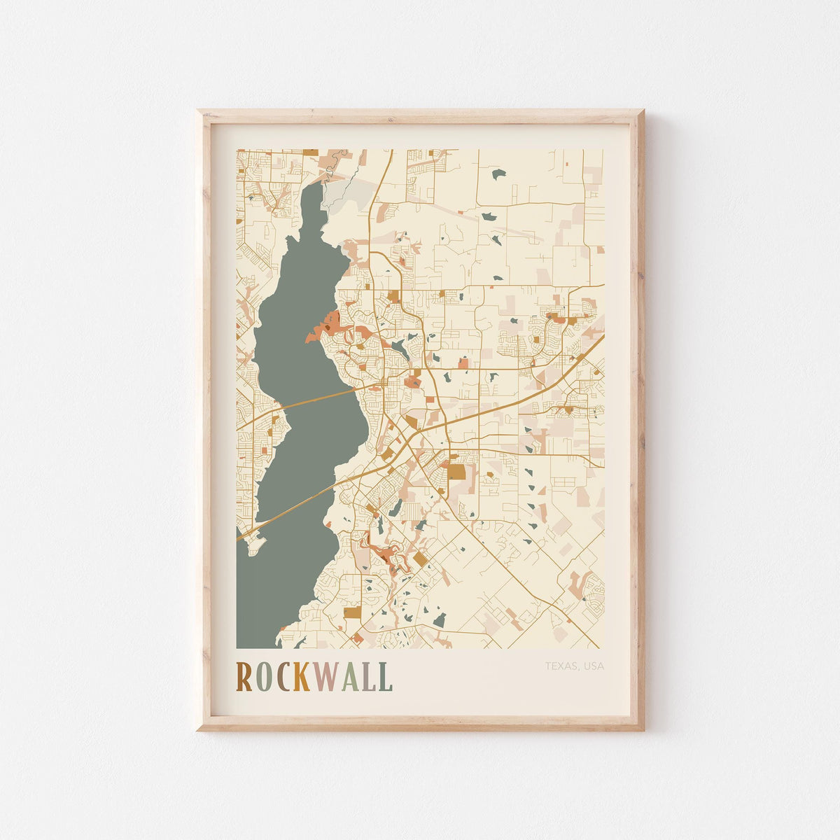 rockwall, texas map poster - image 1