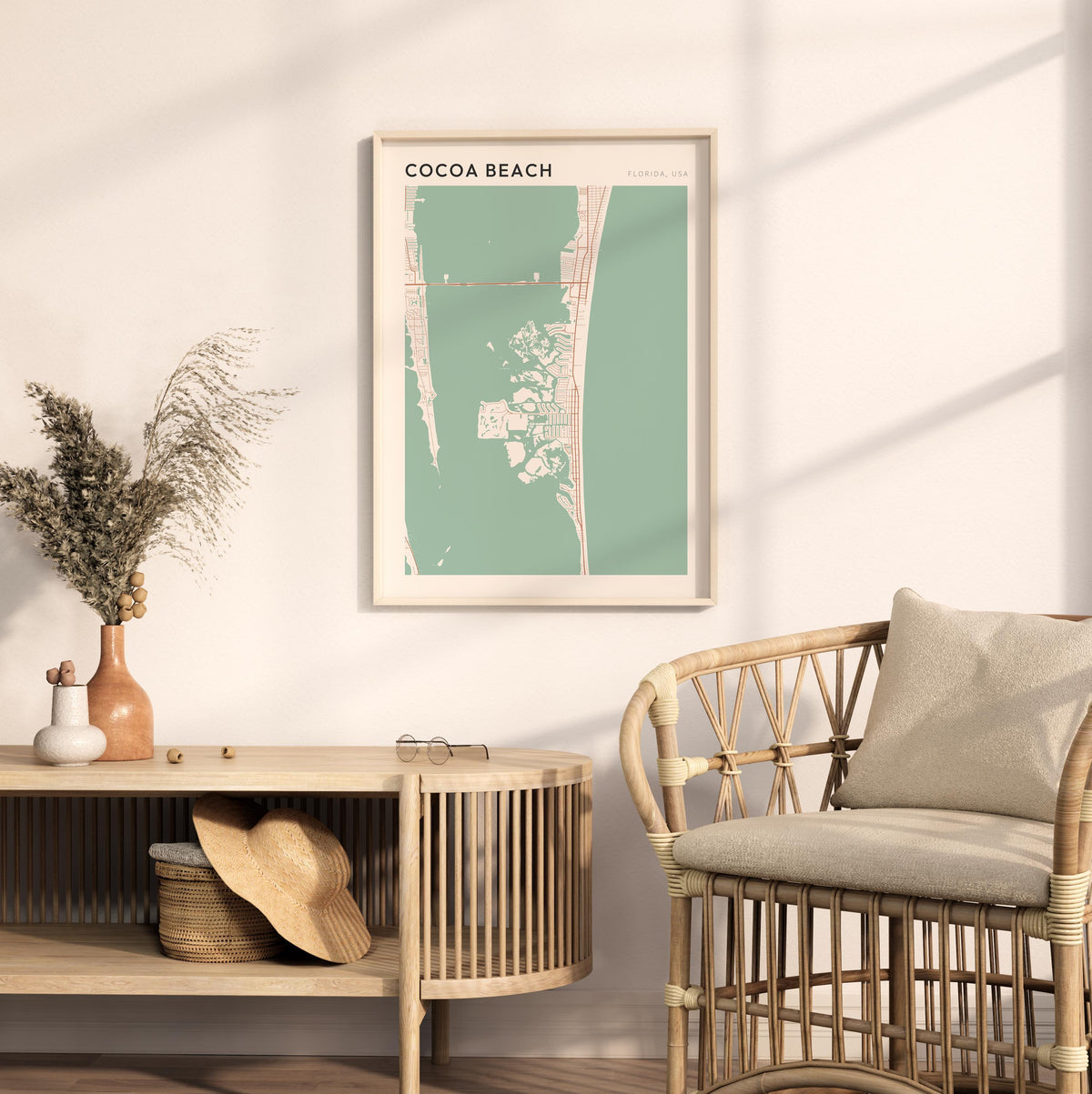 cocoa beach, florida map poster - image 3