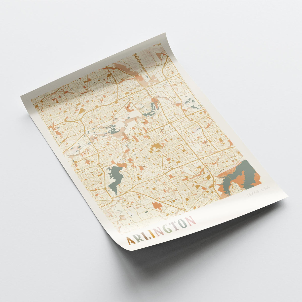 arlington, texas map poster - image 4