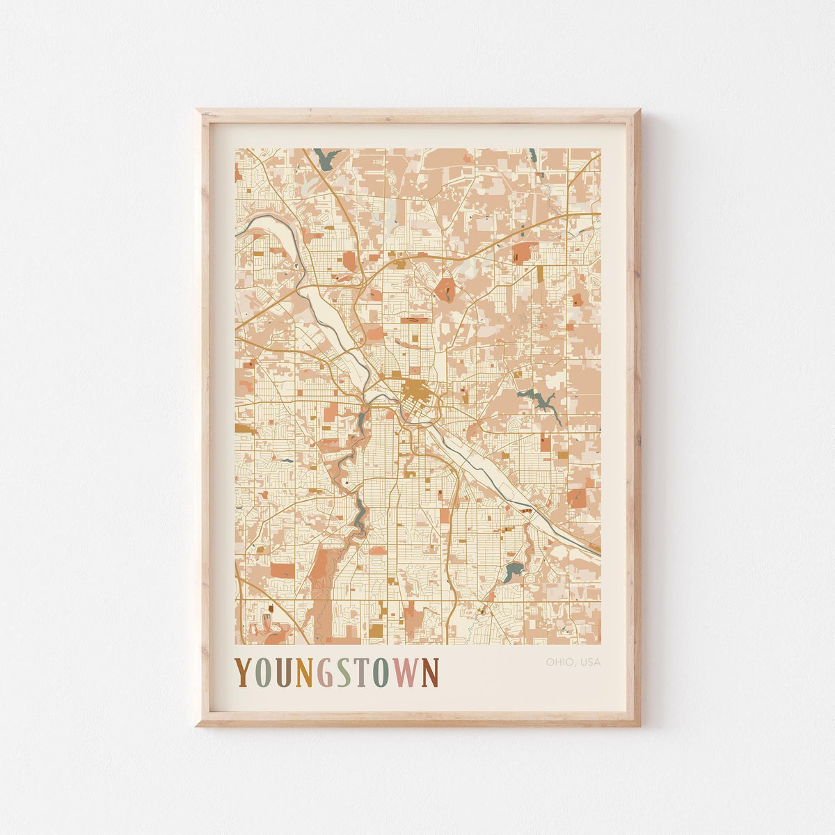 youngstown, ohio map poster - image 1