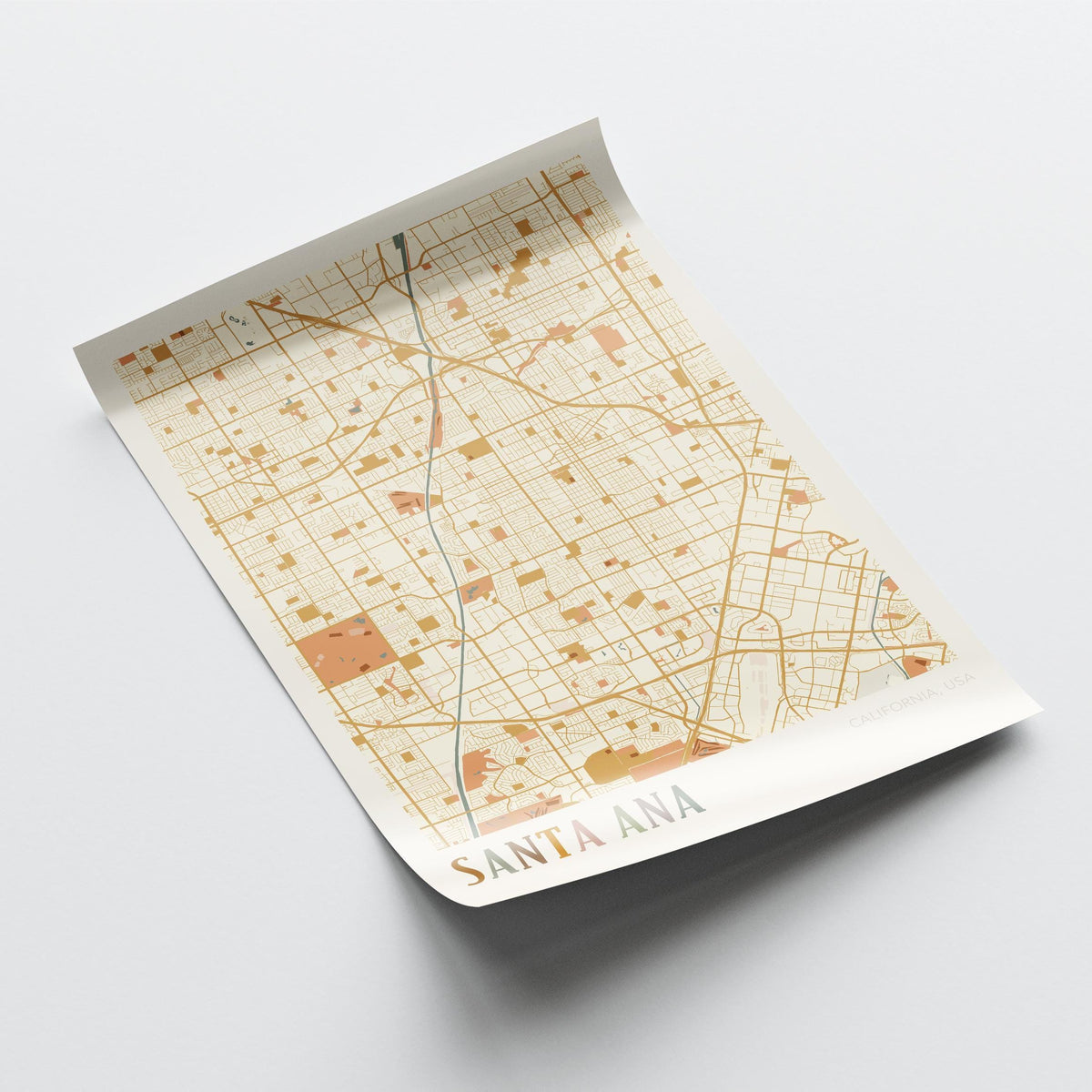 santa ana, california map poster - image 4