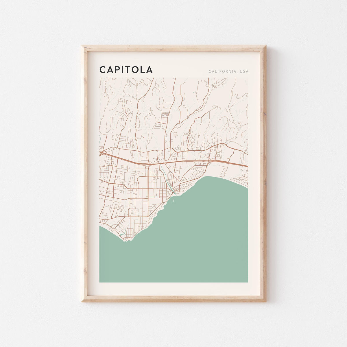 capitola, california map poster - image 1