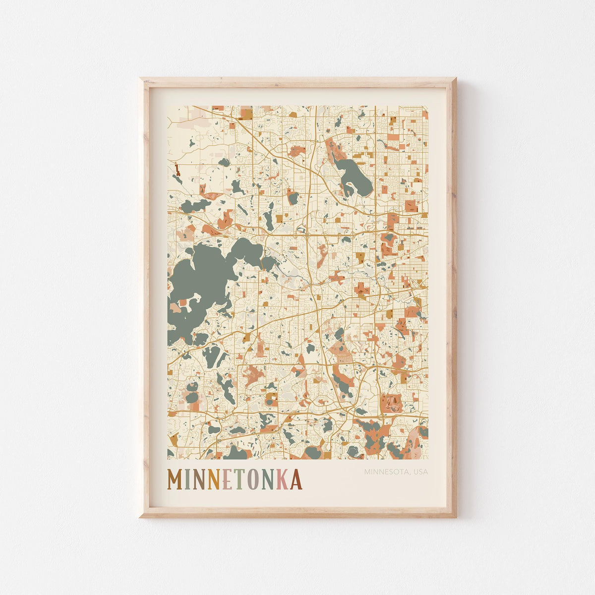 minnetonka, minnesota map poster - image 1