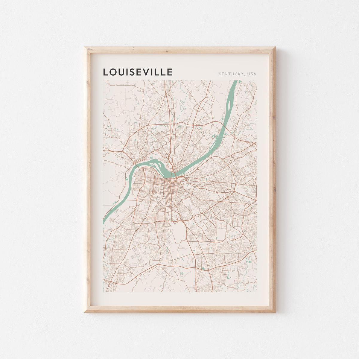 louiseville, kentucky map poster - image 1
