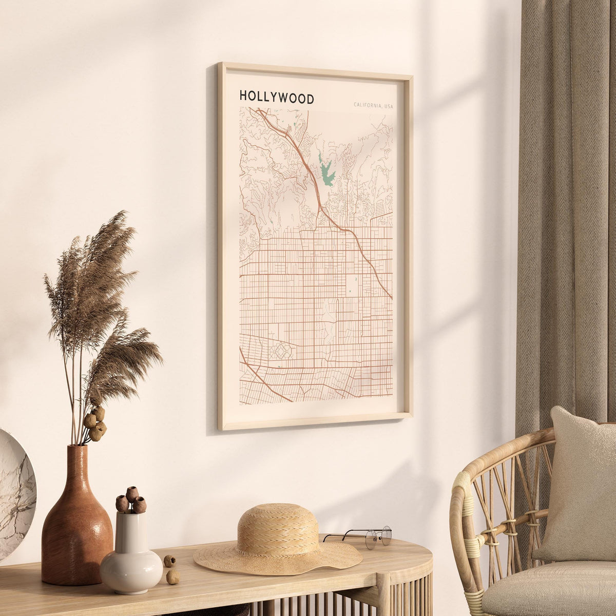 hollywood, california map poster - image 2