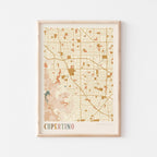 cupertino, california map poster - image 1