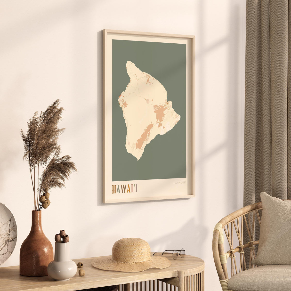 hawai'i, hawai'i map poster - image 2