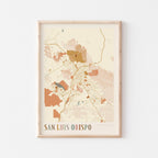san luis obispo, california map poster - image 1