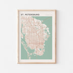 st. petersburg, florida map poster - image 1