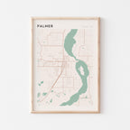 palmer, alaska map poster - image 1