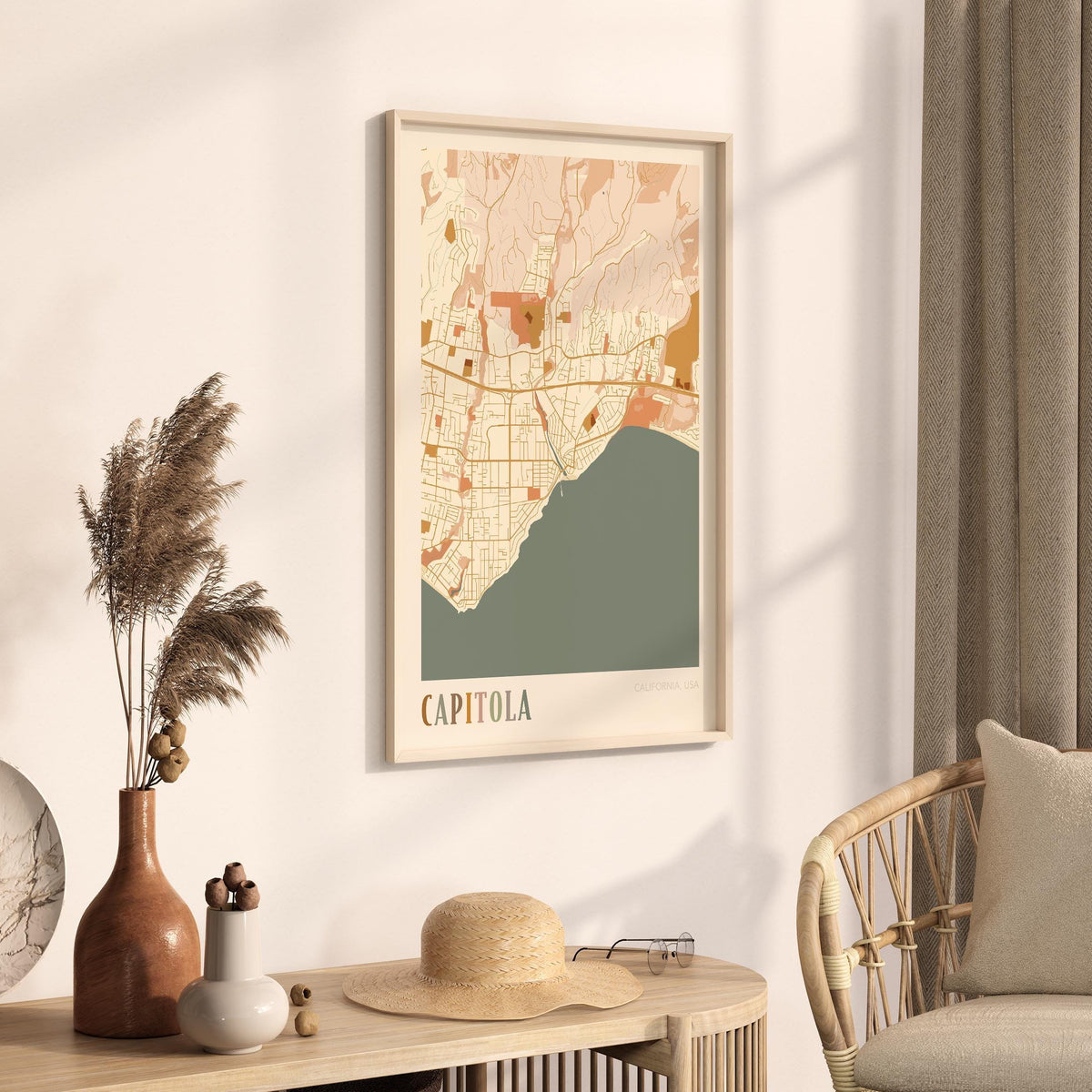 capitola, california map poster - image 2