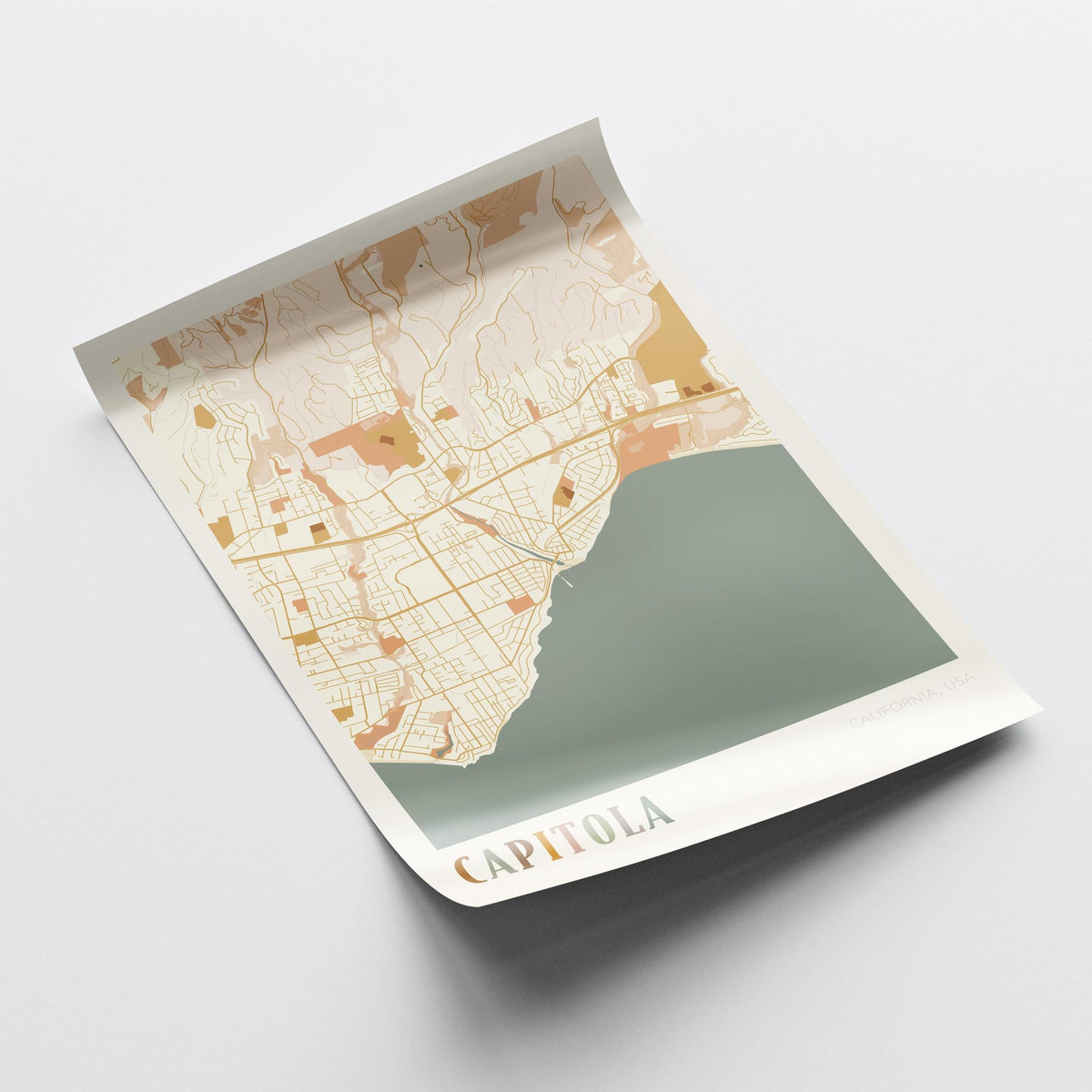 capitola, california map poster - image 4