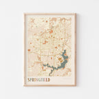 springfield, illinois map poster - image 1