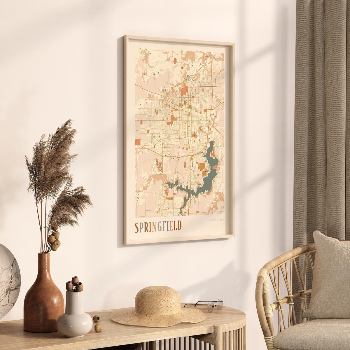 springfield, illinois map poster - image 2