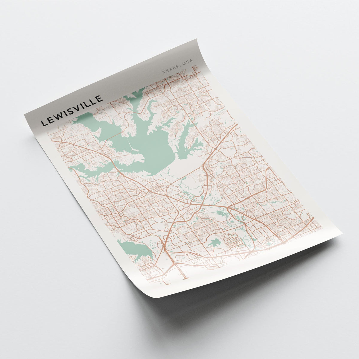 lewisville, texas map poster - image 4