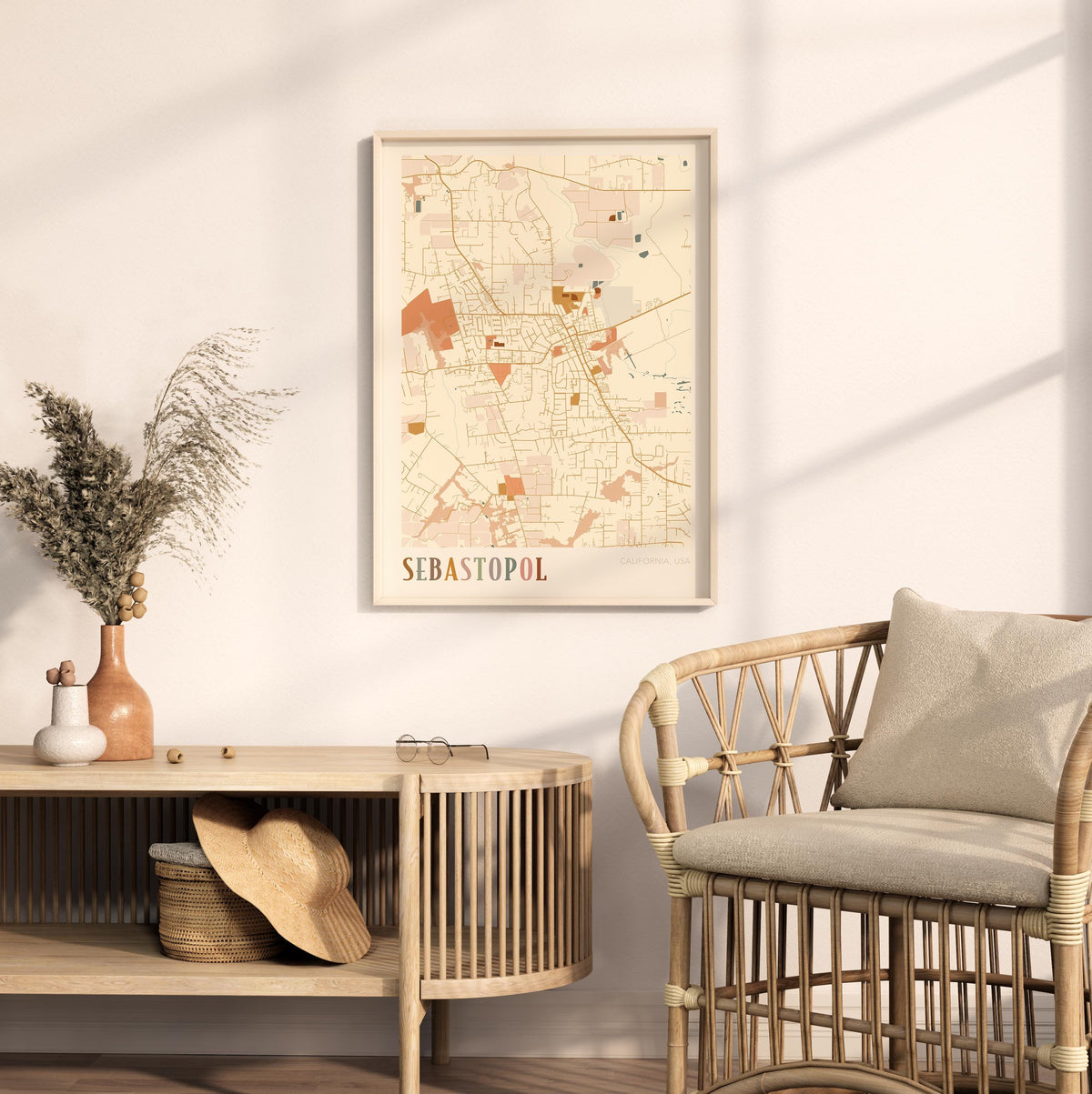 sebastopol, california map poster - image 3