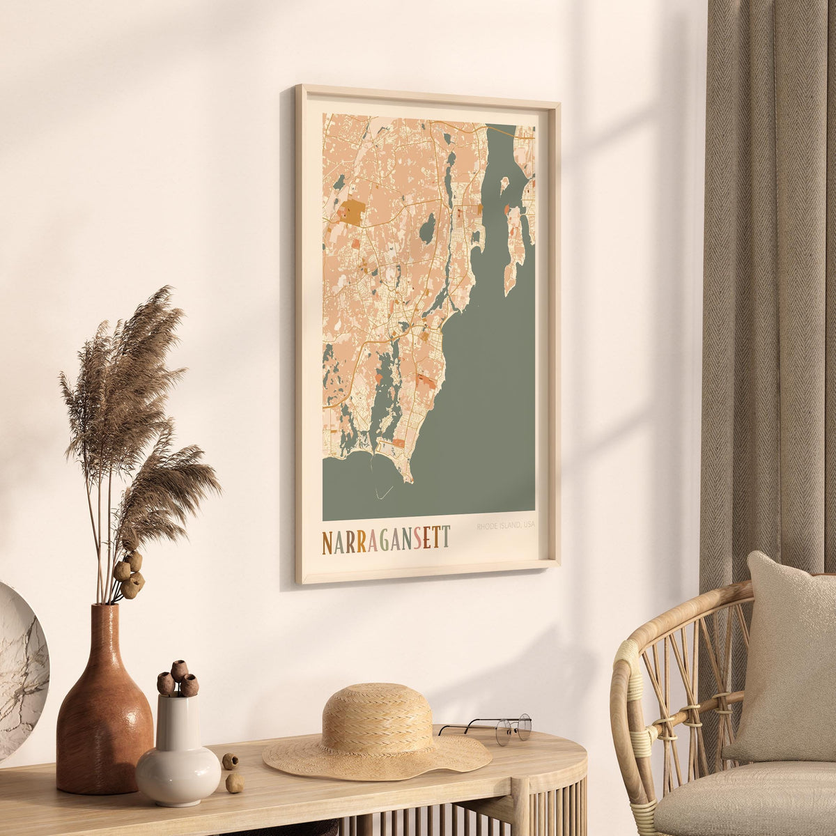 narragansett, rhode island map poster - image 2