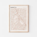 marietta, georgia map poster - image 1