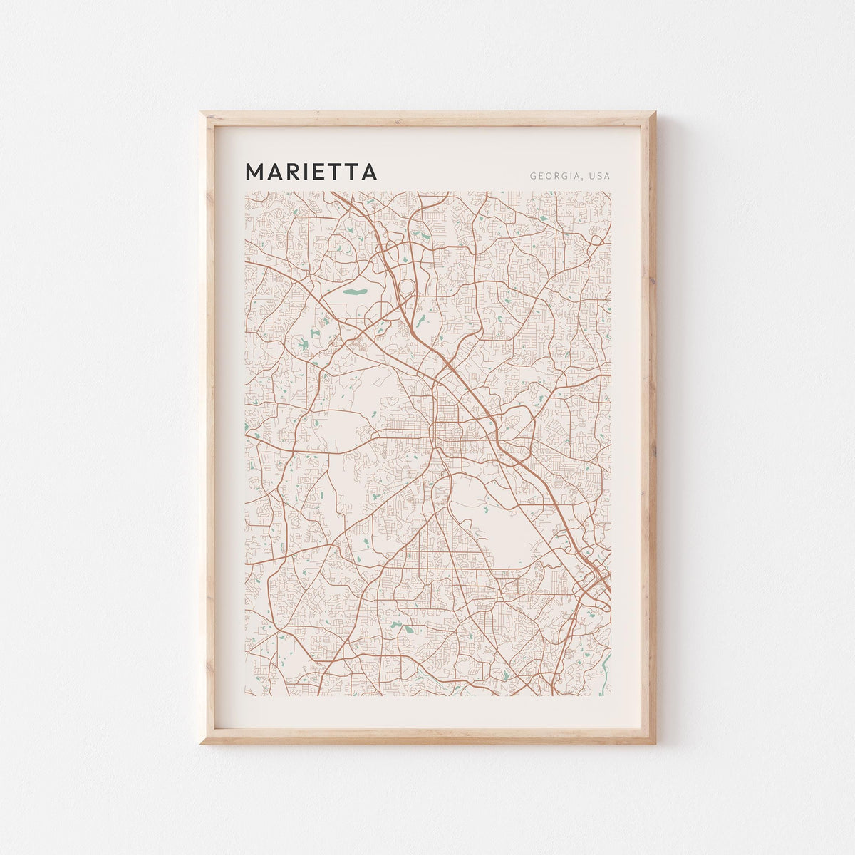 marietta, georgia map poster - image 1