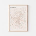 frederick, maryland map poster - image 1