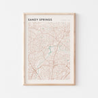 sandy springs, georgia map poster - image 1