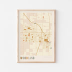 woodland, california map poster - image 1