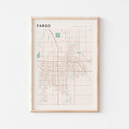 fargo, north dakota map poster - image 1