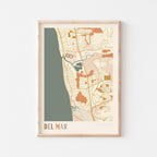 del mar, california map poster - image 1