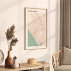 santa monica, california map poster - image 2