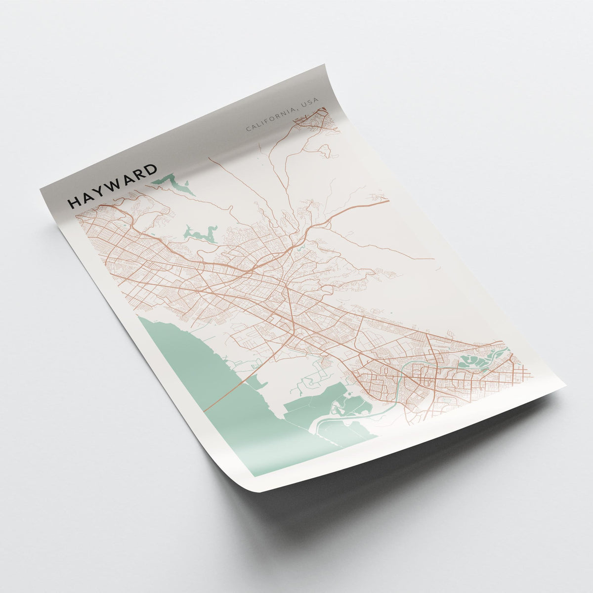 hayward, california map poster - image 4