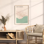 santa barbara, california map poster - image 3