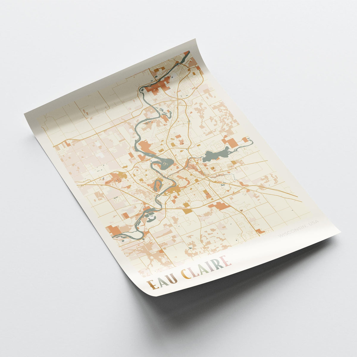 eau claire, wisconsin map poster - image 4