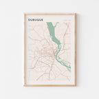 dubuque, iowa map poster - image 1