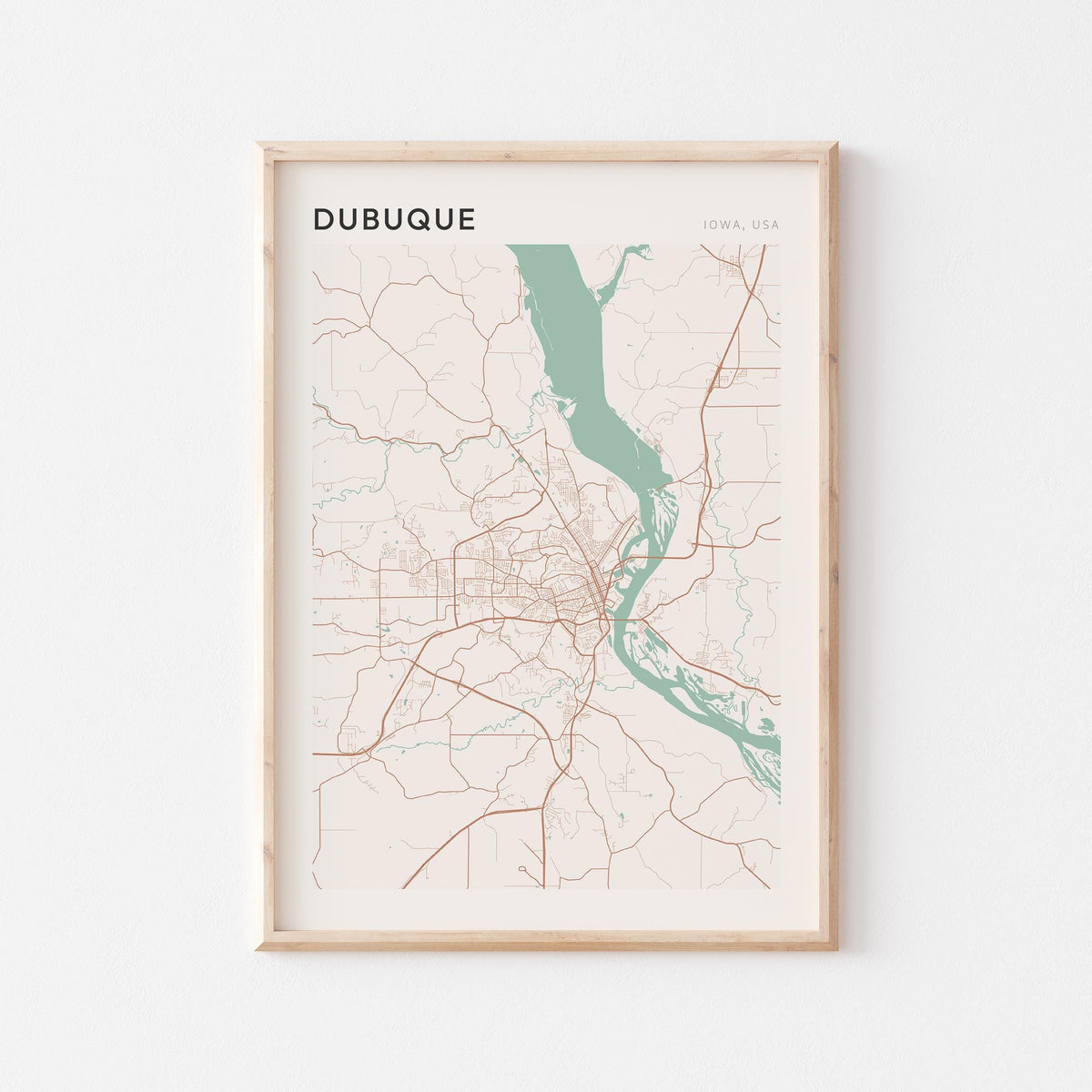 dubuque, iowa map poster - image 1