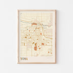 yuma, arizona map poster - image 1