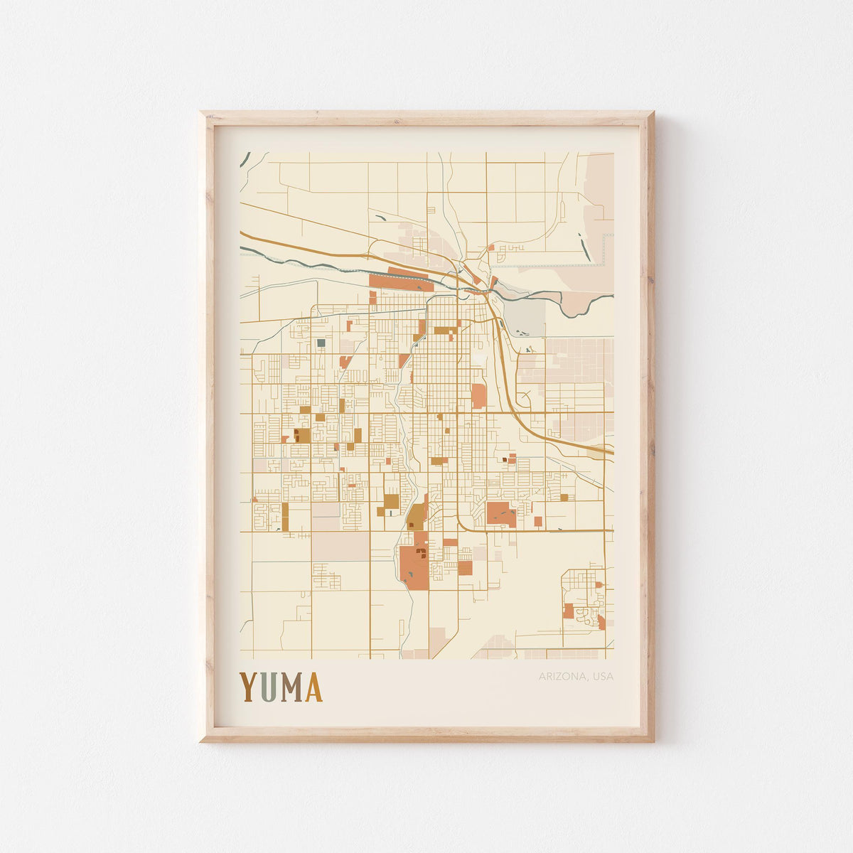 yuma, arizona map poster - image 1