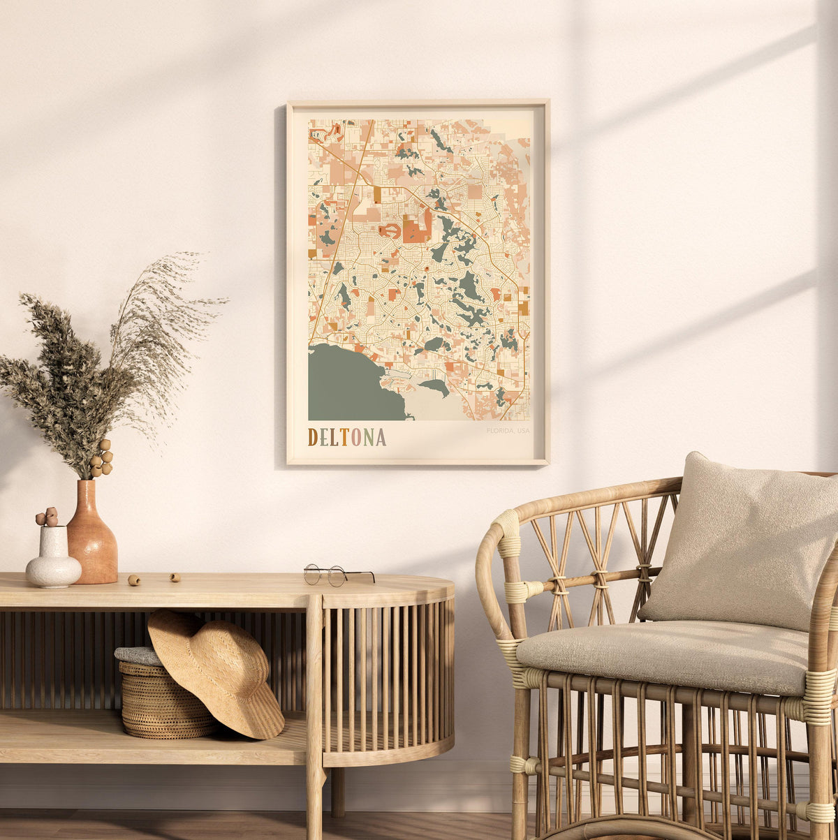 deltona, florida map poster - image 3