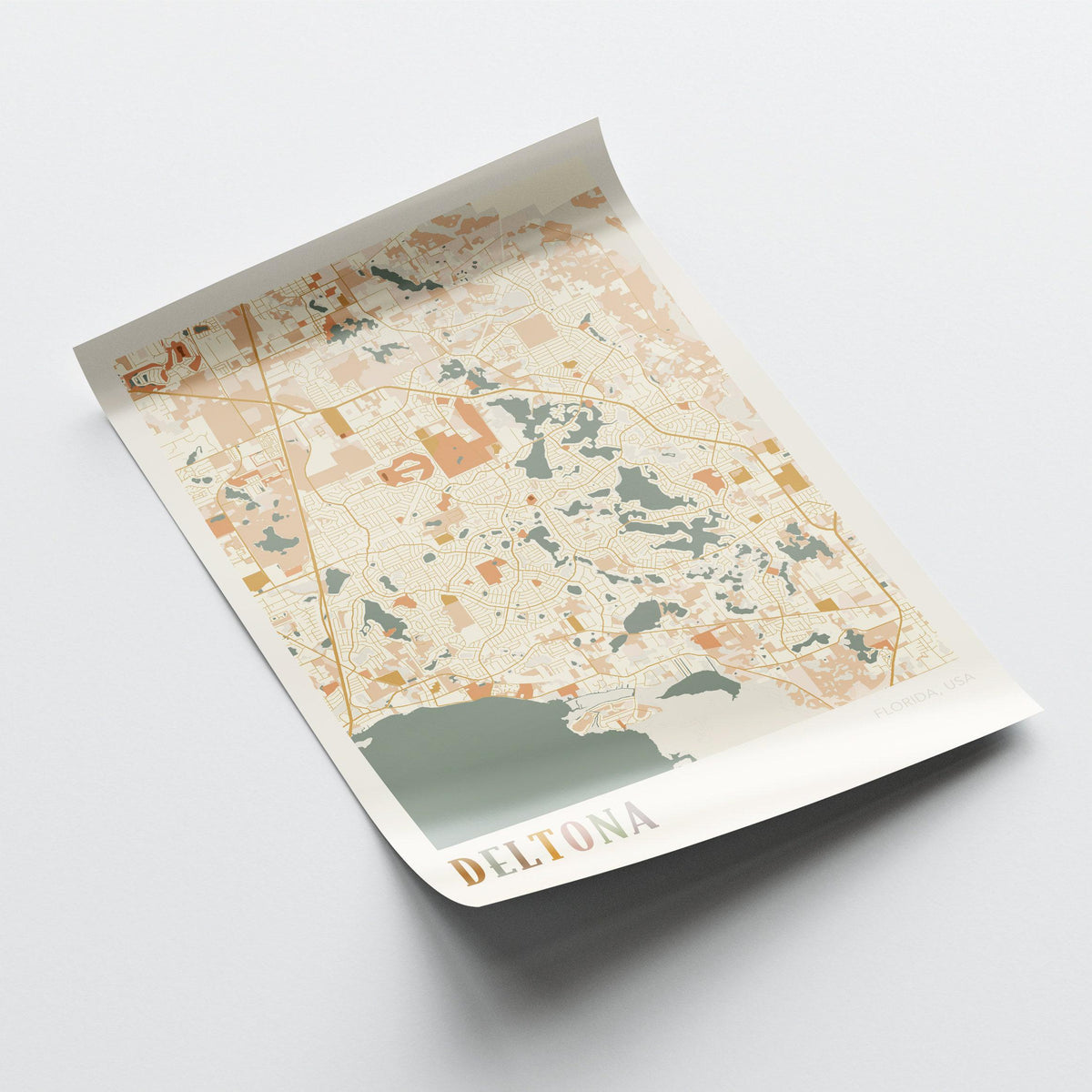 deltona, florida map poster - image 4