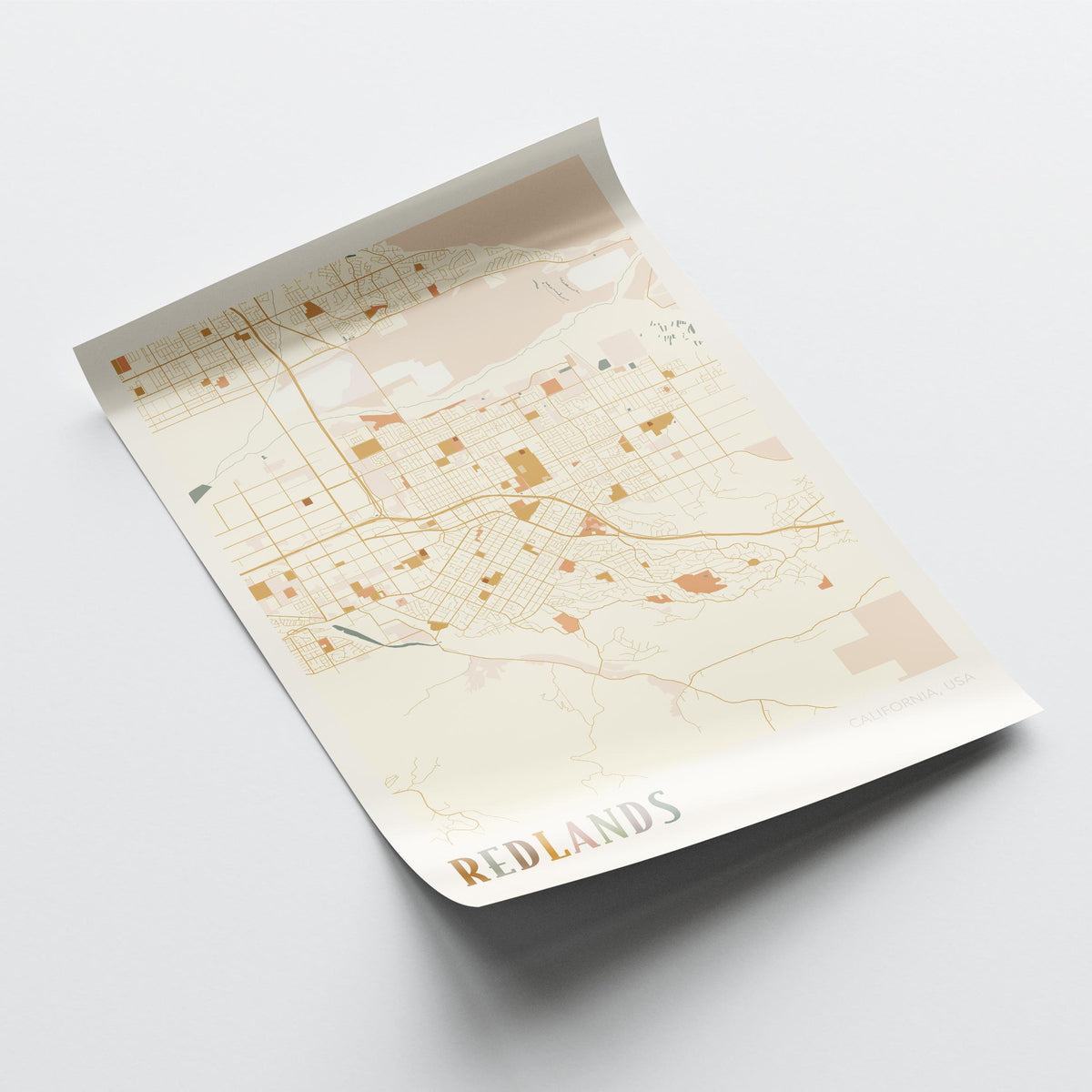 redlands, california map poster - image 4