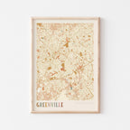 greenville, south carolina map poster - image 1